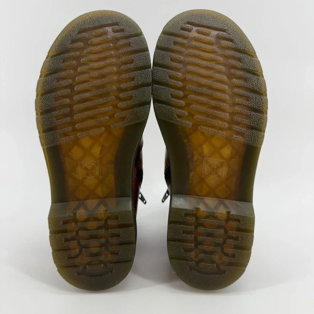 Dr. Martens 2976 Leonore Kids Brown Republic Leather Faux Fur Chelsea Boots 3 US